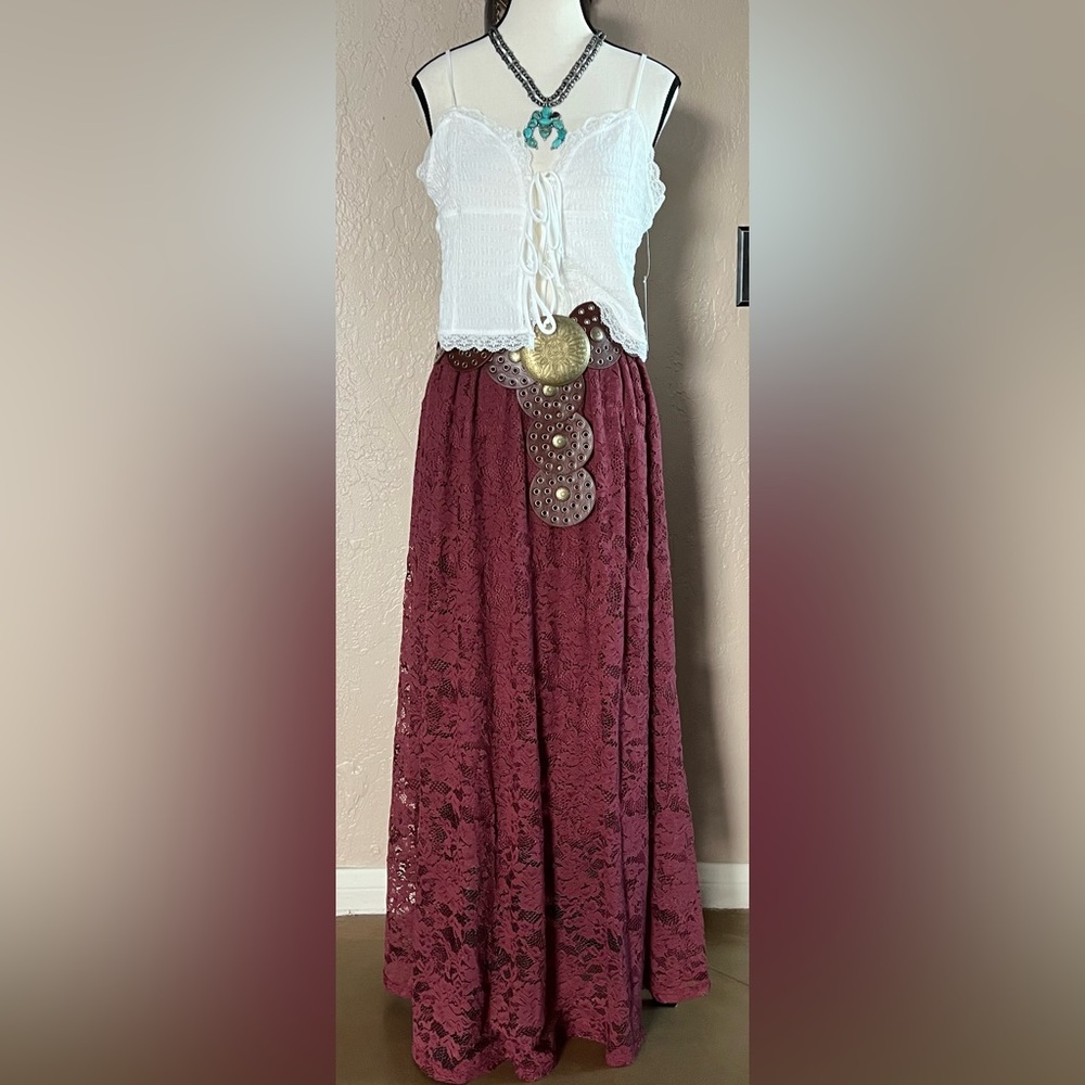 Laffaire Los Angeles Lace Maxi Skirt